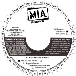 Mia Brewing Co M.i.a. IPA India Pale Ale