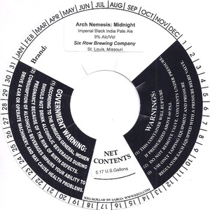 Arch Nemesis: Midnight Imperial Black India Pale Ale November 2013