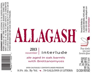Allagash Brewing Interlude November 2013