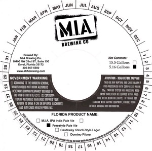 Mia Brewing Co Freestyle Pale Ale November 2013