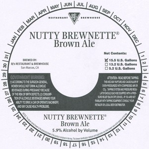 Bj's Restaurant & Brewhouse Nutty Brewnette Brown