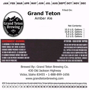 Grand Teton Brewing Company Amber