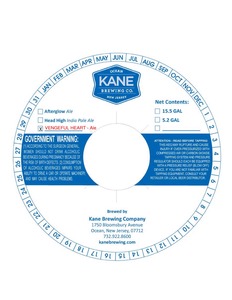 Kane Brewing Company Vengeful Heart November 2013