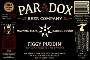 Paradox Beer Company Inc Figgy Puddin