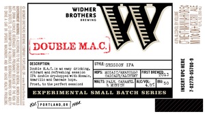 Widmer Brothers Brewing Company Double M.a.c. November 2013