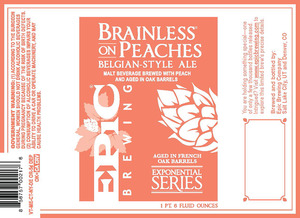 Epic Brewing Company Brainless On Peaches