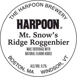 Harpoon Mt Snow's Ridge Roggenbier