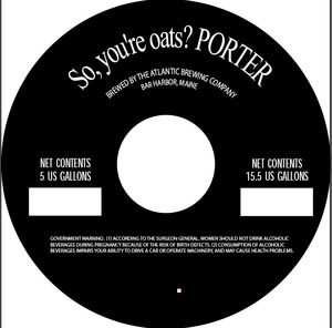 So, You're Oats? Porter November 2013