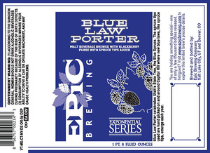 Epic Brewing Company Blue Law November 2013