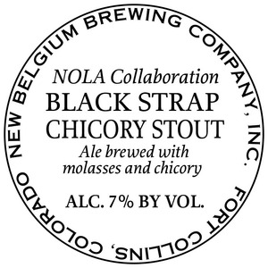 New Belgium Brewing Company Black Strap Chicory Stout November 2013