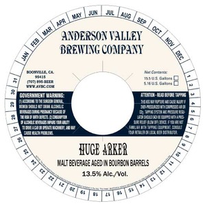 Anderson Valley Brewing Company Huge Arker December 2013