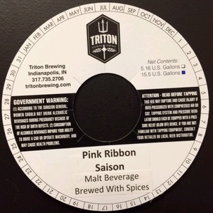 Triton Brewing Pink Ribbon Saison December 2013