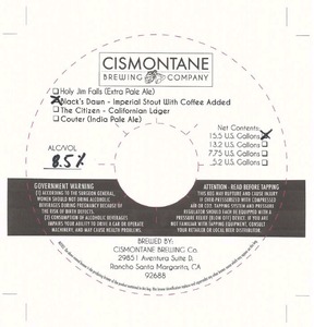 Cismontane Brewing Black's Dawn December 2013