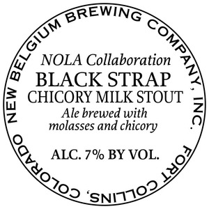 New Belgium Brewing Company Black Strap Chicory Milk Stout November 2013