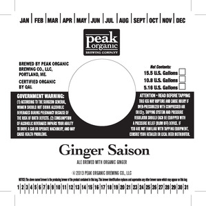 Peak Organic Ginger Saison