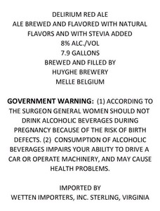Huyghe Brewery Delirium Red