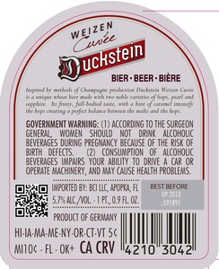 Duckstein Weizen December 2013