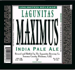 The Lagunitas Brewing Company Maximus December 2013