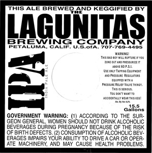 The Lagunitas Brewing Company IPA December 2013