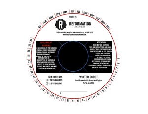 Reformation Brewery Winter Scout