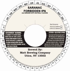 Saranac Forbidden IPA December 2013