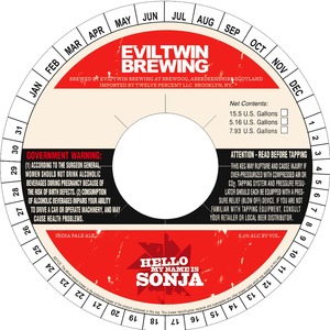 Evil Twin Brewing Hello My Name Is Sonja