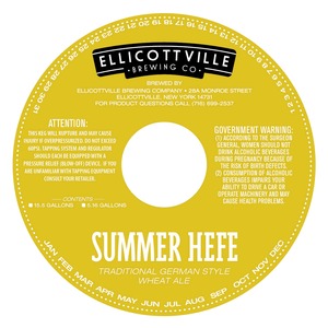 Ellicottville Brewing Company Summer Hefe December 2013