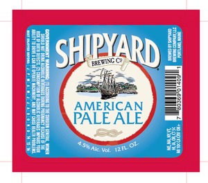 Shipyard Brewing Co. American Pale Ale December 2013
