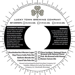 Lucky Town Brewing Company Flare Incident