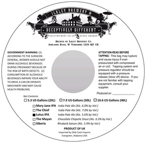 Ilkley Brewery Lotus IPA December 2013