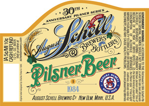 Schell's 30th Anniversary Pilsner Beer 1984
