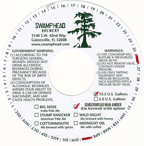 Swamp Head Brewery Gingerbread Man Amber