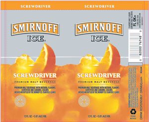 Smirnoff Ice Screwdriver December 2013