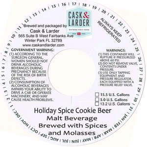 Cask & Larder Holiday Spice Cookie Beer December 2013