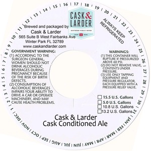 Cask & Larder Cask Conditioned Ale December 2013
