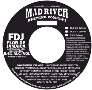 Mad River Brewing Company Flor De Jamaica