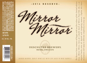 Deschutes Brewery Mirror Mirror December 2013