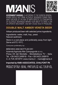 Manis Double Malt Amber December 2013