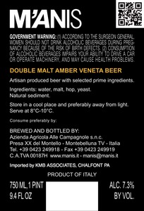 Manis Double Malt Amber December 2013