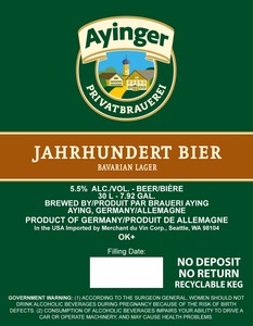 Ayinger Jahrhundert Bier December 2013