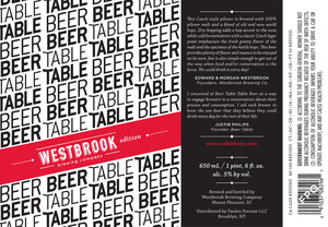 Westbrook Brewing Company Table