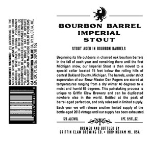 Griffin Claw Brewing Company Bourbon Barrel Imperial Stout