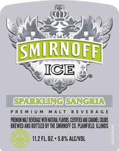 Smirnoff Ice Sparkling Sangria December 2013