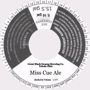 Great Black Swamp Brewing Co. Miss Cue Ale
