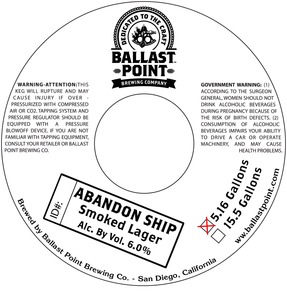 Ballast Point Brewing Company Abandon Ship December 2013