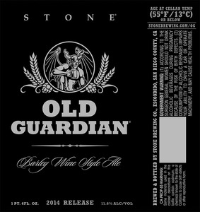 Stone Brewing Co Old Guardian December 2013