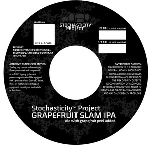 Stochasticity Project Grapefruit Slam IPA December 2013