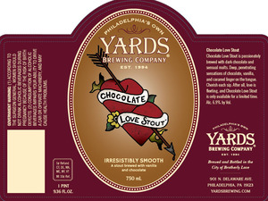 Yards Brewing Company Chocolate Love Stout December 2013