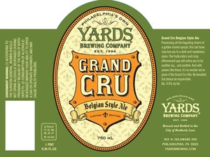 Yards Brewing Company Grand Cru