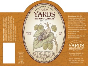 Yards Brewing Company Cicada